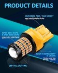 Yorkim Amber LED Bulbs for Turn Signals - 4 Pack