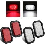 4Pcs LED Trailer Hitch Lights with Pigtails