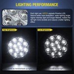 Nilight 4" White Round LED Reverse Lights - 2PCS