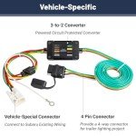 MECMO 4-Pin Trailer Wiring Harness for Subaru