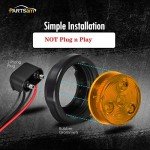 10-Pack LED Round Trailer Marker Lights - Amber & Red