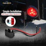10-Pack LED Round Trailer Marker Lights - Amber & Red