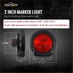 10-Pack LED Round Trailer Marker Lights - Amber & Red