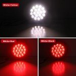 4" Round Red & White LED Trailer Tail Lights