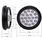 4" Round Red & White LED Trailer Tail Lights