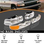 Chrome Headlight Assembly for Chevy Tahoe/Silverado