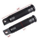 NTHREEAUTO Black CNC Billet Motorcycle Footpegs