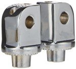 Kuryakyn Chrome Footpeg Mount Peg Adapters - Red