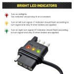 Oyviny 4-Way Flat Trailer Wiring Tester with Indicators