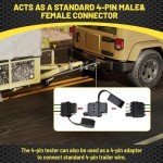 Oyviny 4-Way Flat Trailer Wiring Tester with Indicators