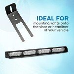 Bright Interior Visor Warning Light Bar Set
