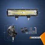 Nilight 12-Inch 300W LED Light Bar for Trucks