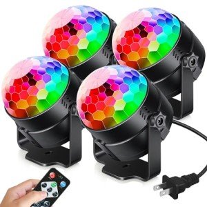 Luditek Sound Activated Party Lights with Remote