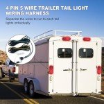 22 Ft 4-Pin Trailer Wiring Harness & Light Kit
