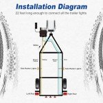 22 Ft 4-Pin Trailer Wiring Harness & Light Kit