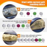 Car Headlight Restoration Kit with Polishing Discs