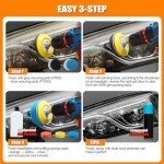 Car Headlight Restoration Kit with Polishing Discs