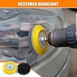 Car Headlight Restoration Kit with Polishing Discs