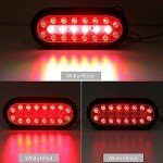 6.4" Oval LED Trailer Tail Light Set 4Pcs