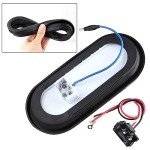 6.4" Oval LED Trailer Tail Light Set 4Pcs