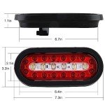 6.4" Oval LED Trailer Tail Light Set 4Pcs