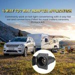 4-Pin to 7-Way Round Trailer Adapter with Bracket