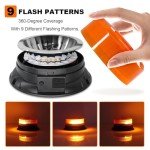 AnTom Wireless Magnetic Amber Strobe Light
