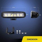 Nilight 18W Spot LED Work Lights with Harness