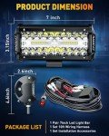 NAOEVO 7 Inch 240W LED Light Bar Set
