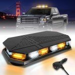 Magnetic Amber White Emergency Strobe Light Bar