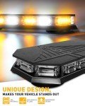 Magnetic Amber White Emergency Strobe Light Bar