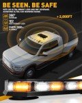 Magnetic Amber White Emergency Strobe Light Bar
