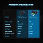 Nilight 3-Inch Amber LED Pods with Wiring Harness