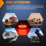 Nilight 6" Red LED Trailer Tail Lights - 2PCS