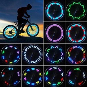 LED Waterproof Bike Wheel Lights with Auto Patterns