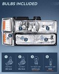 Nilight Headlight Assembly for 1994-1998 Chevy Silverado