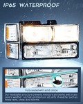Nilight Headlight Assembly for 1994-1998 Chevy Silverado