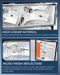 Nilight Headlight Assembly for 1994-1998 Chevy Silverado