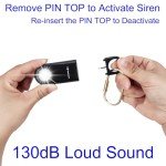 130dB Personal Safety Alarm with Strobe Light