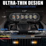 XTAUTO 10pcs Amber White LED Strobe Lights