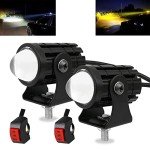 2-Pack 24W LED White Amber Spotlight Set
