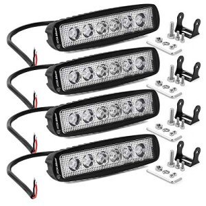 YITAMOTOR 18W 6-Inch LED Light Bar Set