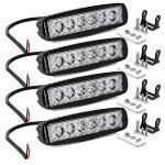 YITAMOTOR 18W 6-Inch LED Light Bar Set