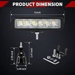 YITAMOTOR 18W 6-Inch LED Light Bar Set