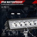 YITAMOTOR 18W 6-Inch LED Light Bar Set