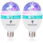 RGB Rotating LED Party Light Bulb - 2 Pack