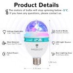 RGB Rotating LED Party Light Bulb - 2 Pack