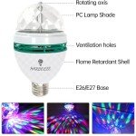 RGB Rotating LED Party Light Bulb - 2 Pack