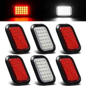 6PCS LED Trailer Tail and Reverse Lights Set