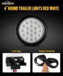 4-Inch Round Red & White LED Tail Lights Kit